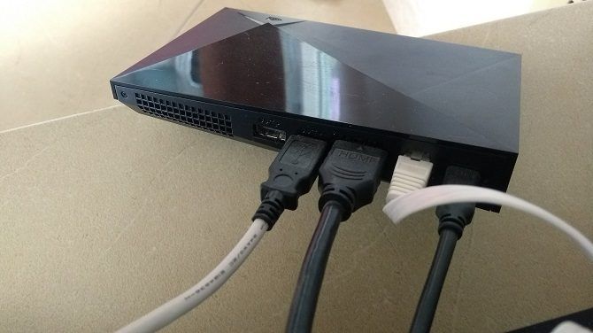 Задняя панель Nvidia Shield TV с портами HDMI, USB и Ethernet