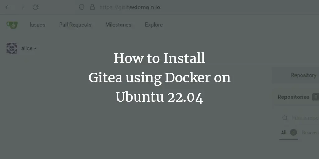 Установка Gitea в Docker на Ubuntu 22.04