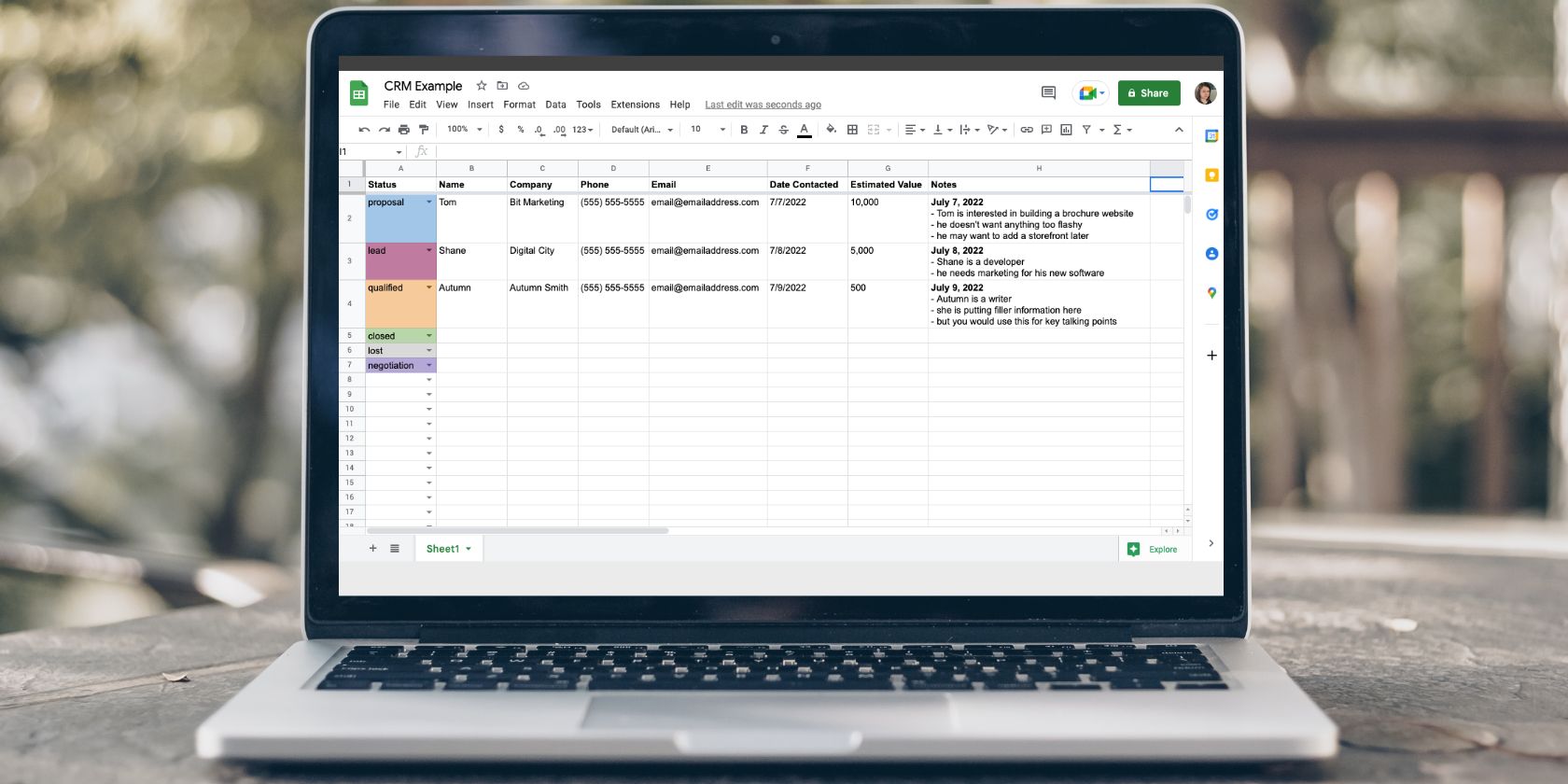 CRM в Google Таблицах — быстрый запуск
