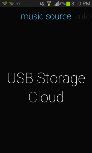 Выбор источника музыки — Cloud