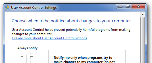 Диалог UAC с запросом разрешения на действие