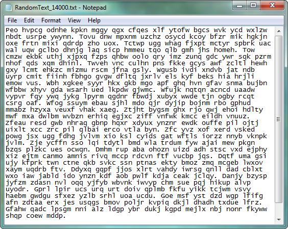 Пример команды: RandomText /T 1 /P 20 20 /S 15 20 /W 3 5