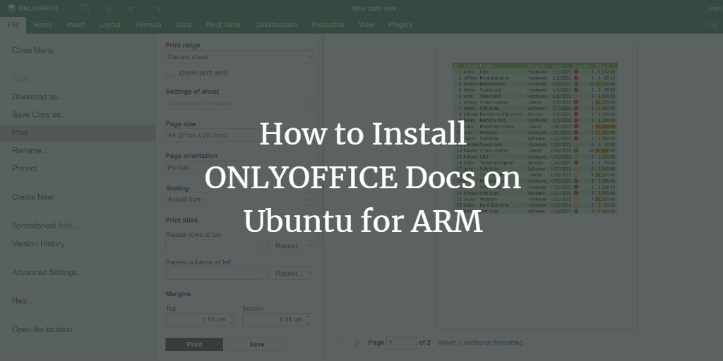 ONLYOFFICE Docs 7.1 на Ubuntu ARM64 — установка
