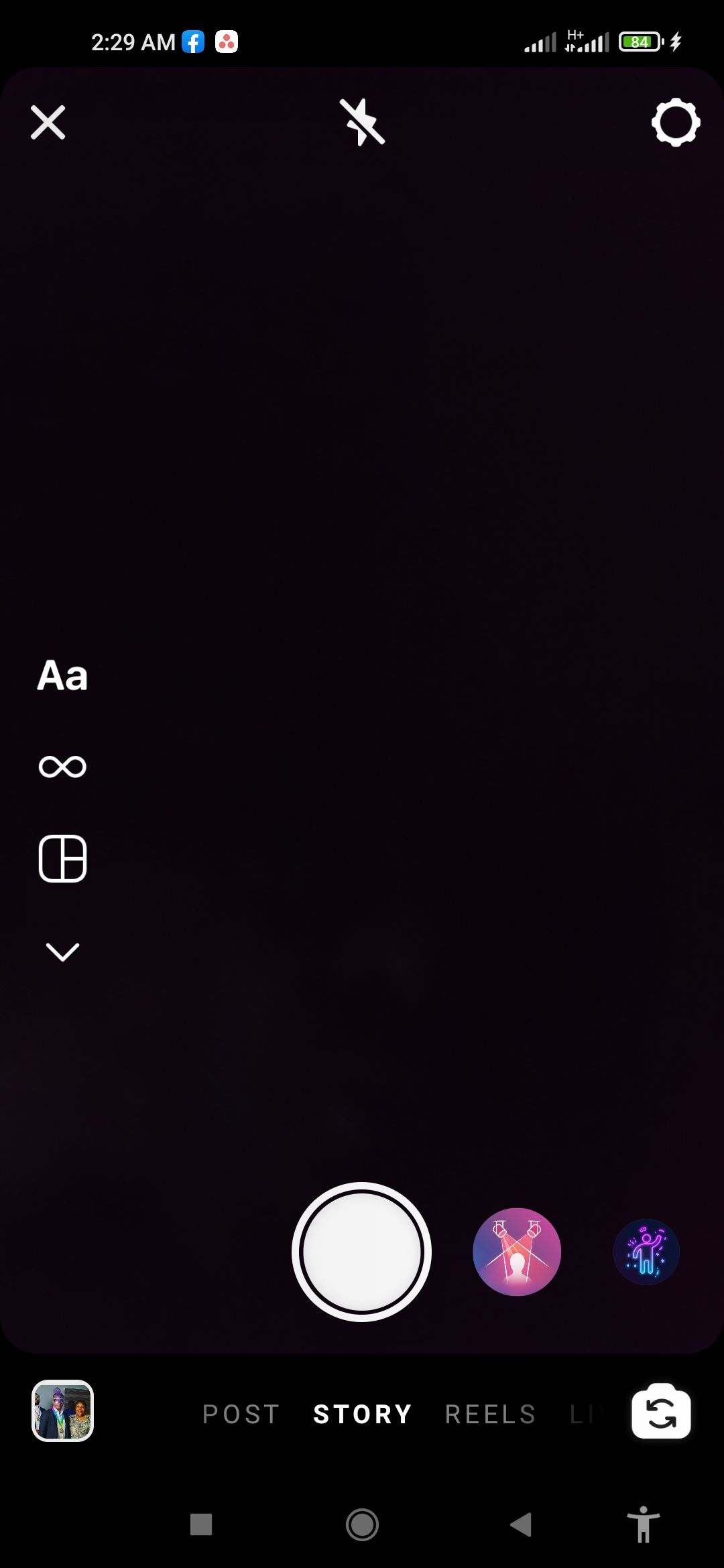 Instagram Poll tap on Aa