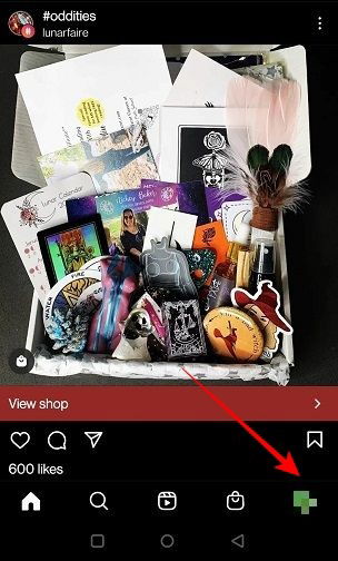 Profil Instagram mobile