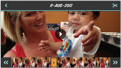 Экран выбора секунды из видео в приложении