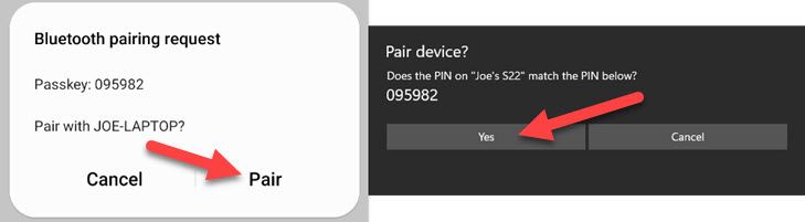 Сопряжение устройств по Bluetooth.