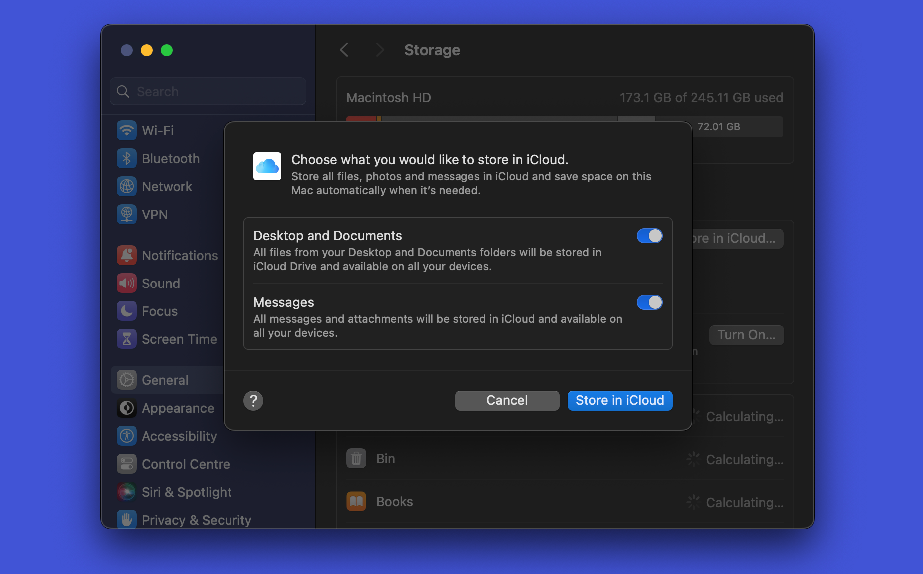 Экран «Сохранить в iCloud».