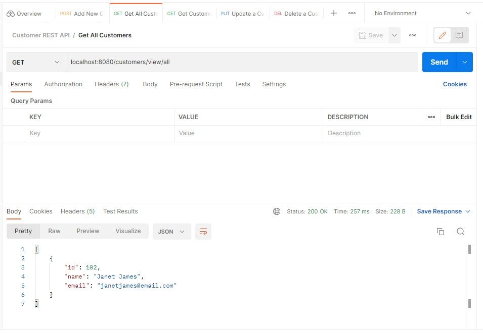 REST API get response