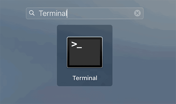 Окно Терминала с приглашением командной строки