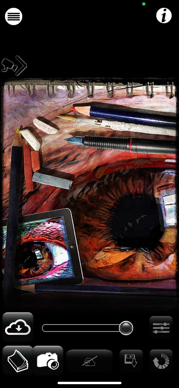 Экран запуска приложения Camera Lucida