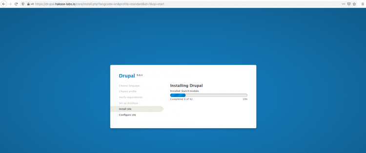 Процесс установки Drupal