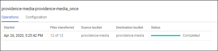 View transfer status from Data Transfer console.
