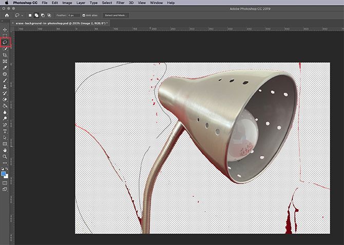 Remove Pixels With Lasso Tools