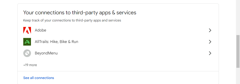 Подключённое приложение в Gmail. 