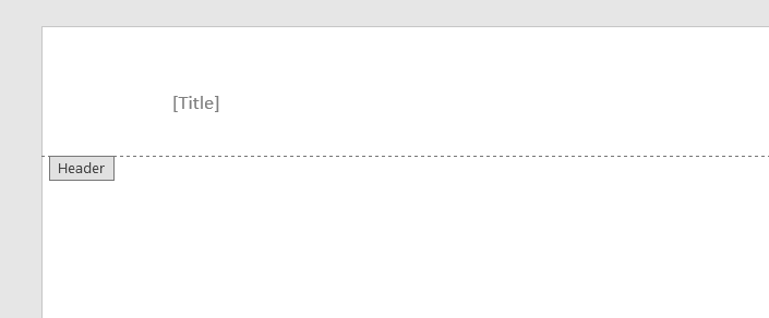 Заголовок в заголовке Word