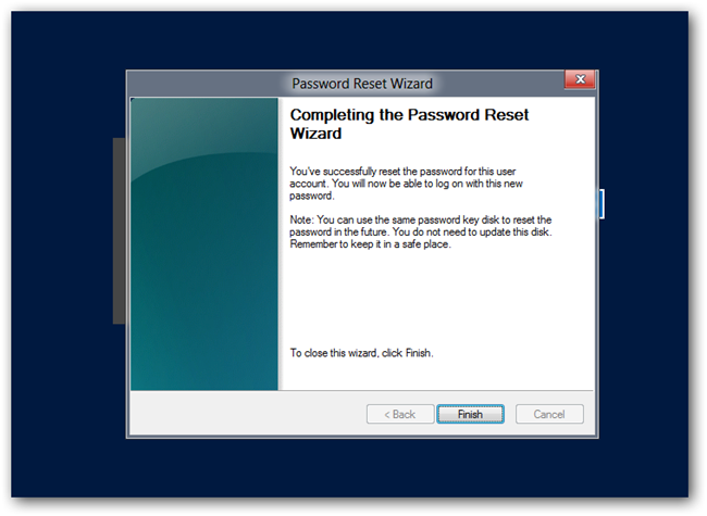 Подтверждение успешного сброса пароля