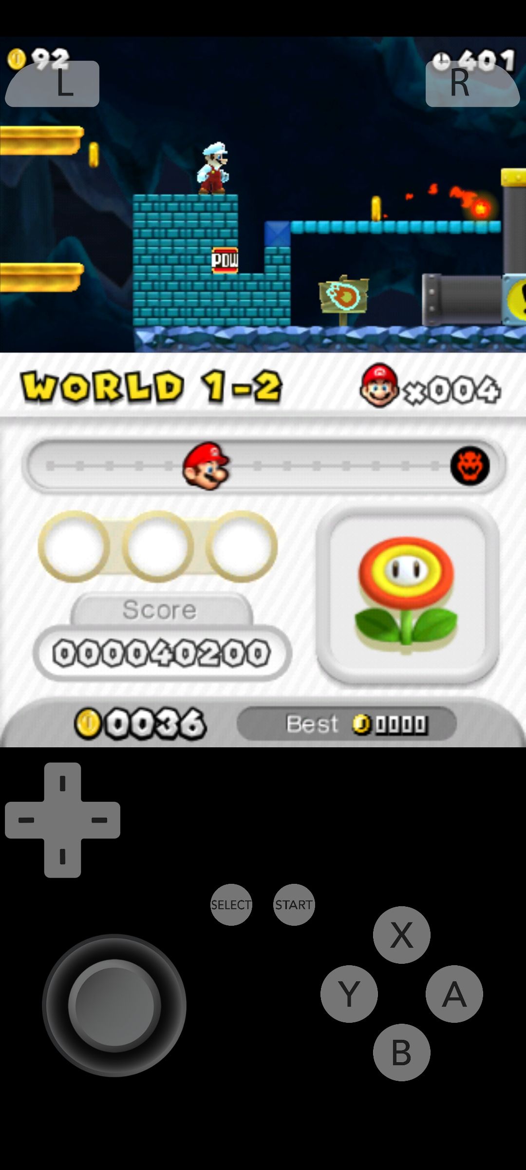 New Super Mario Bros. 2 на Android в эмуляторе Citra.