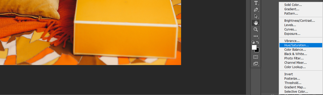 Иконка создания корректирующего слоя Hue/Saturation