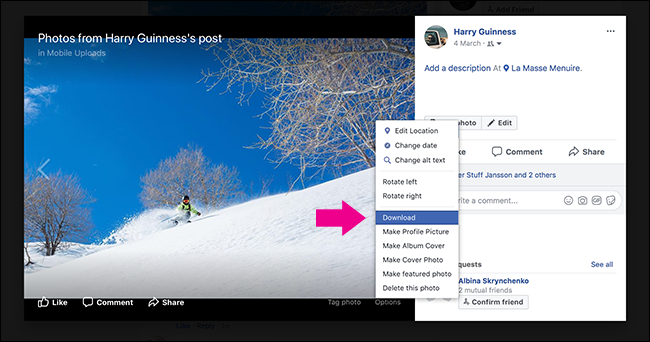 Кнопка загрузки фотографии в правом нижнем углу
