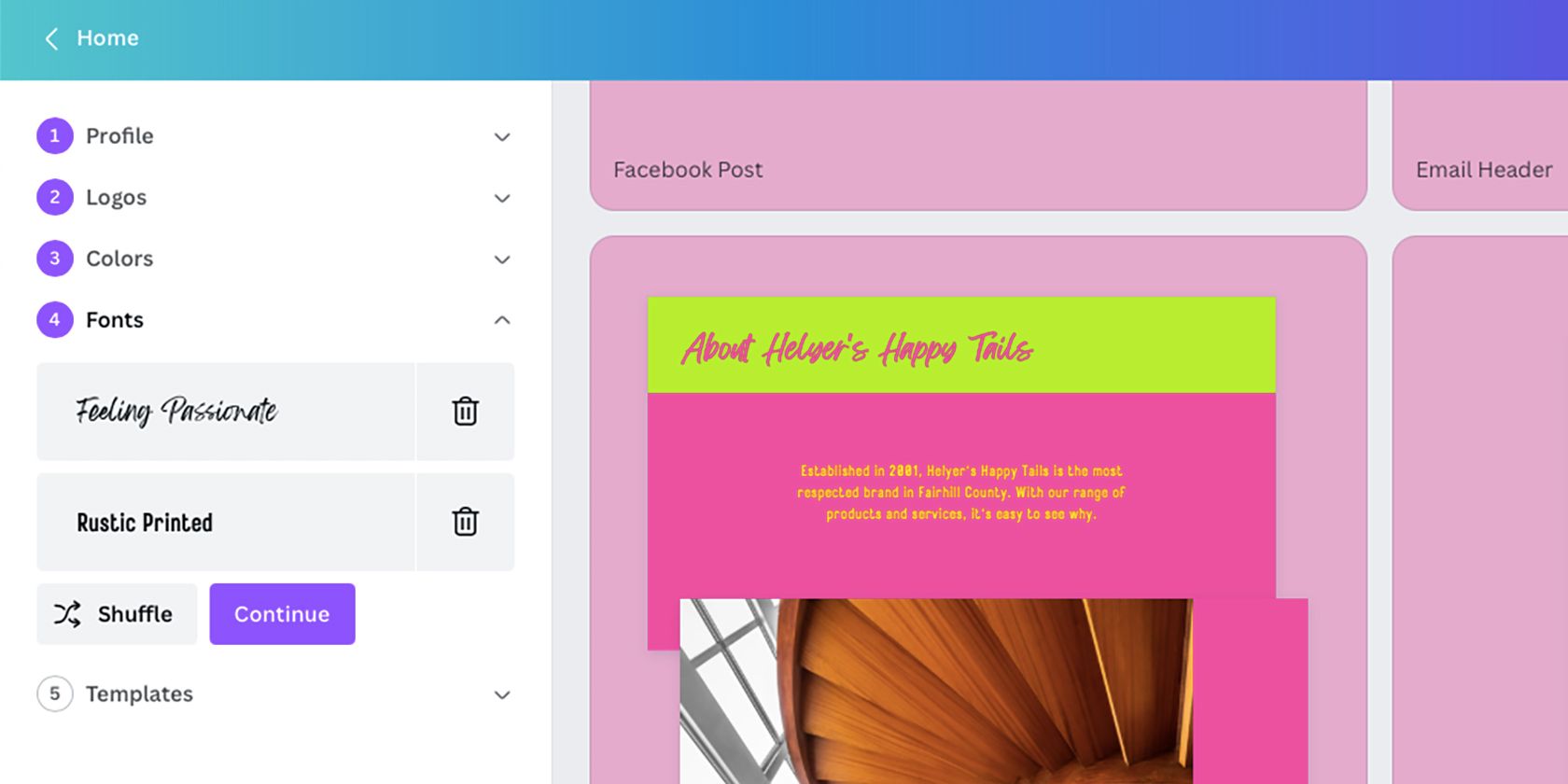 Canva Brand Kit font selection Выбор шрифтов в Brand Kit