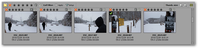 Контекстное меню миниатюры с командой открытия
