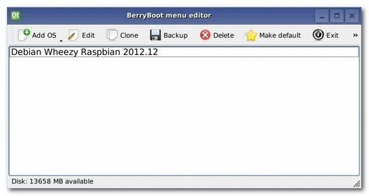 Редактор меню BerryBoot