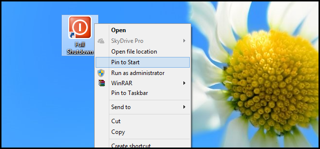 Закреплённый ярлык на начальном экране