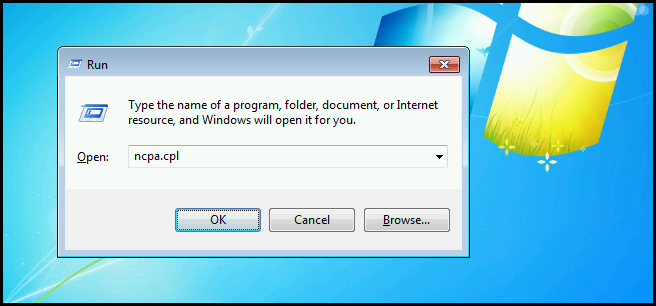 Окно сетевых подключений Windows