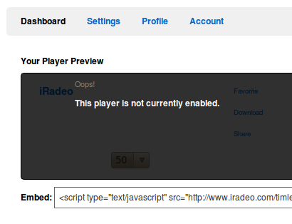 Панель управления (дашборд) Iradeo