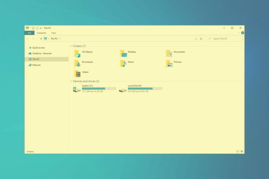 Как убрать жёлтый экран в Windows 10