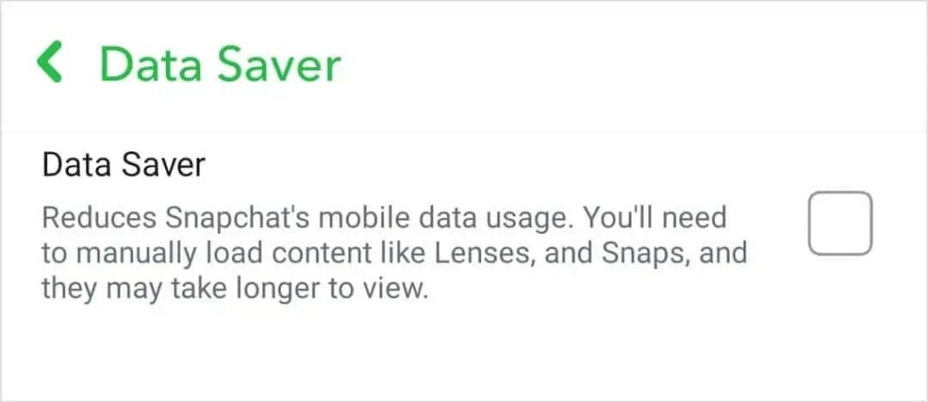 Effacer le cache de Snapchat depuis les paramètres