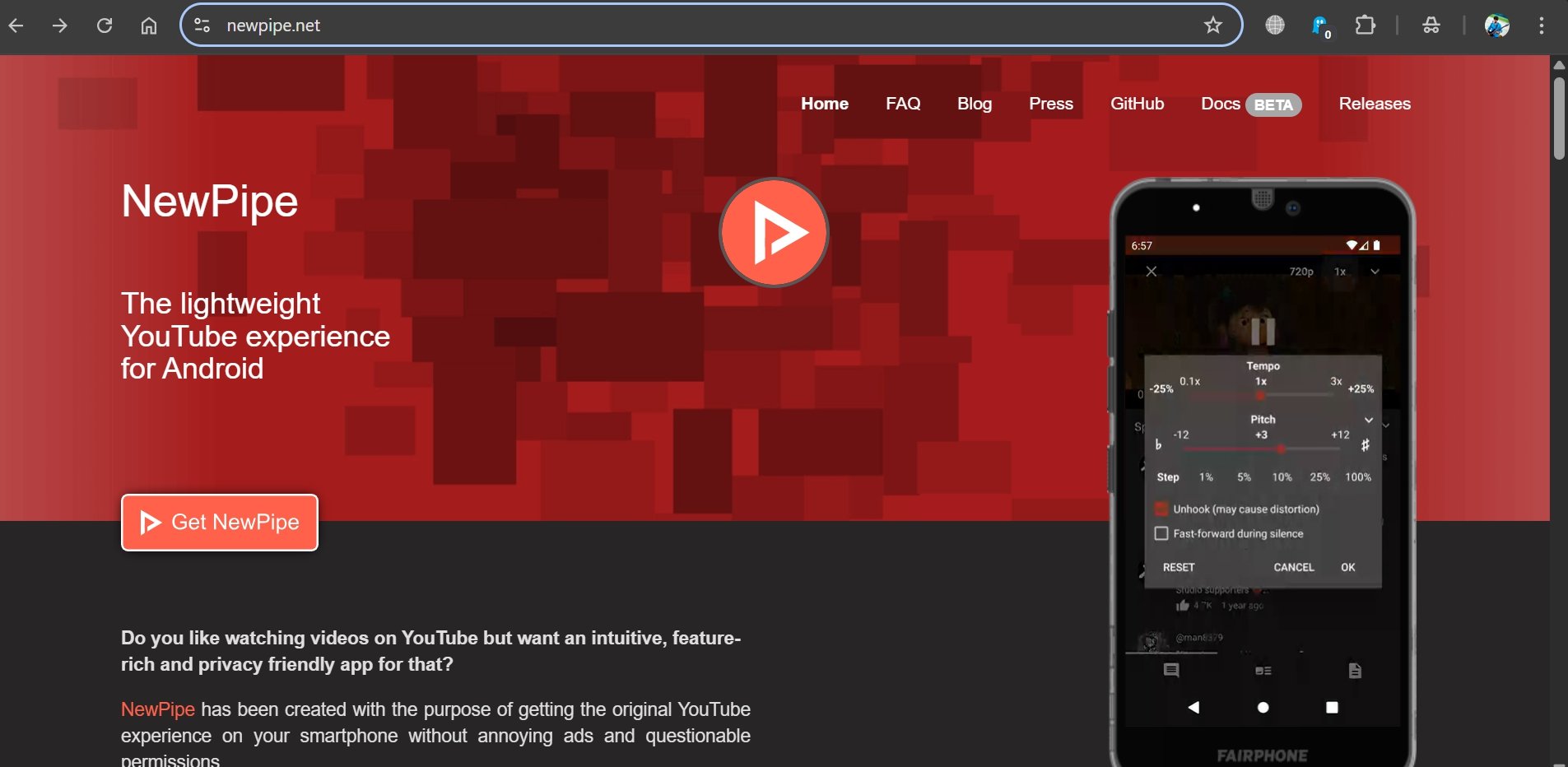 Альтернатива YouTube — NewPipe