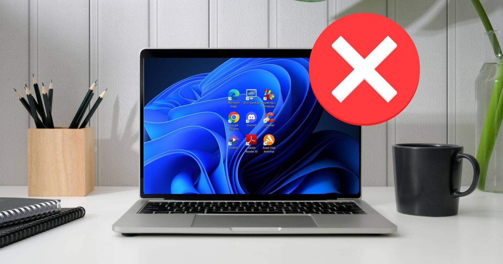 Значки рабочего стола Windows на ноутбуке