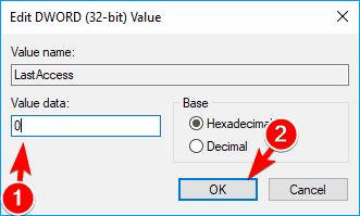 Сохранение параметра реестра