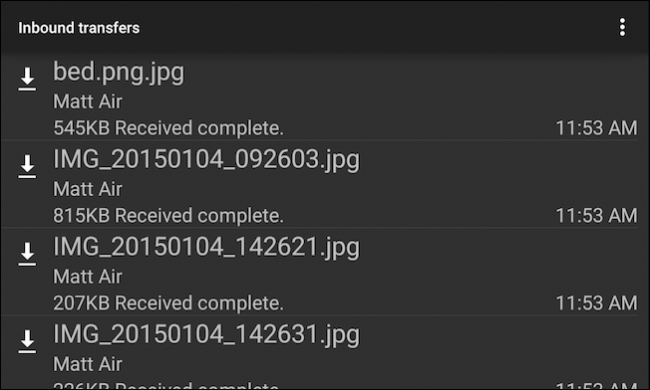 Просмотр принятых изображений в Android после передачи