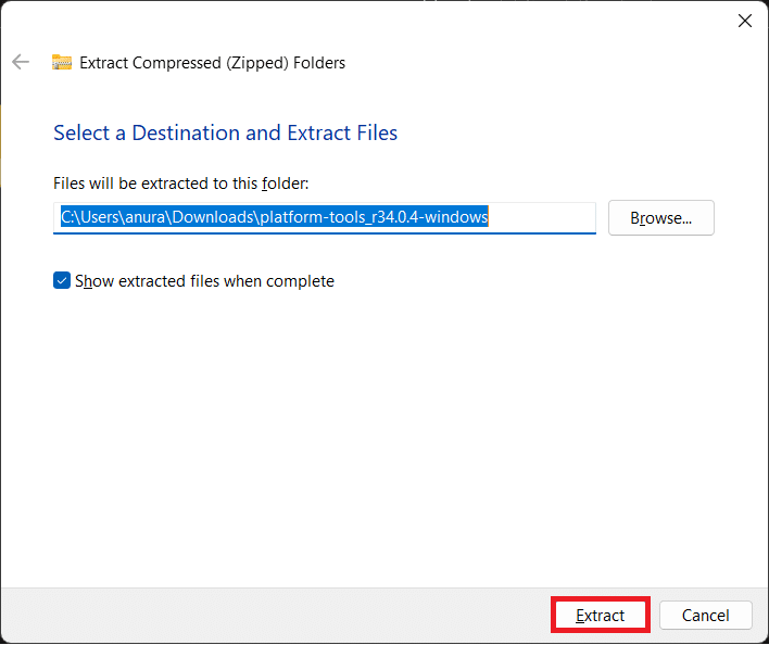 Папка platform-tools открыта и готова к использованию