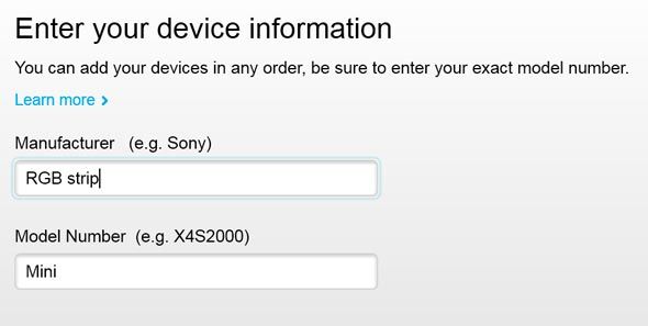 Добавление производителя и модели в myharmony