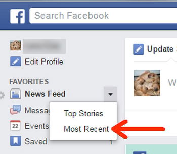 Отключить алгоритмы Facebook и Twitter