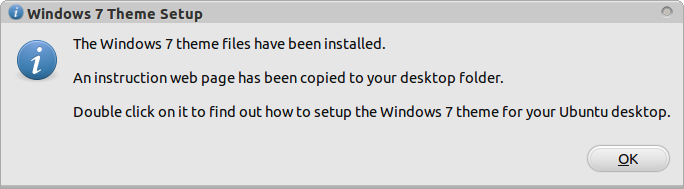 Окно: установка завершена, нажмите OK