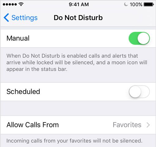 Иконка Не беспокоить