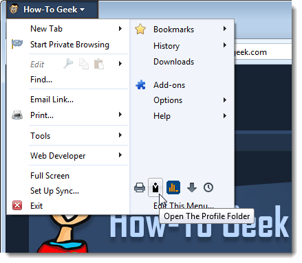 Toolbar Box отображается в меню Firefox