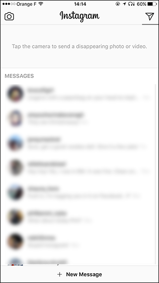 Список переписок на странице «Сообщения»