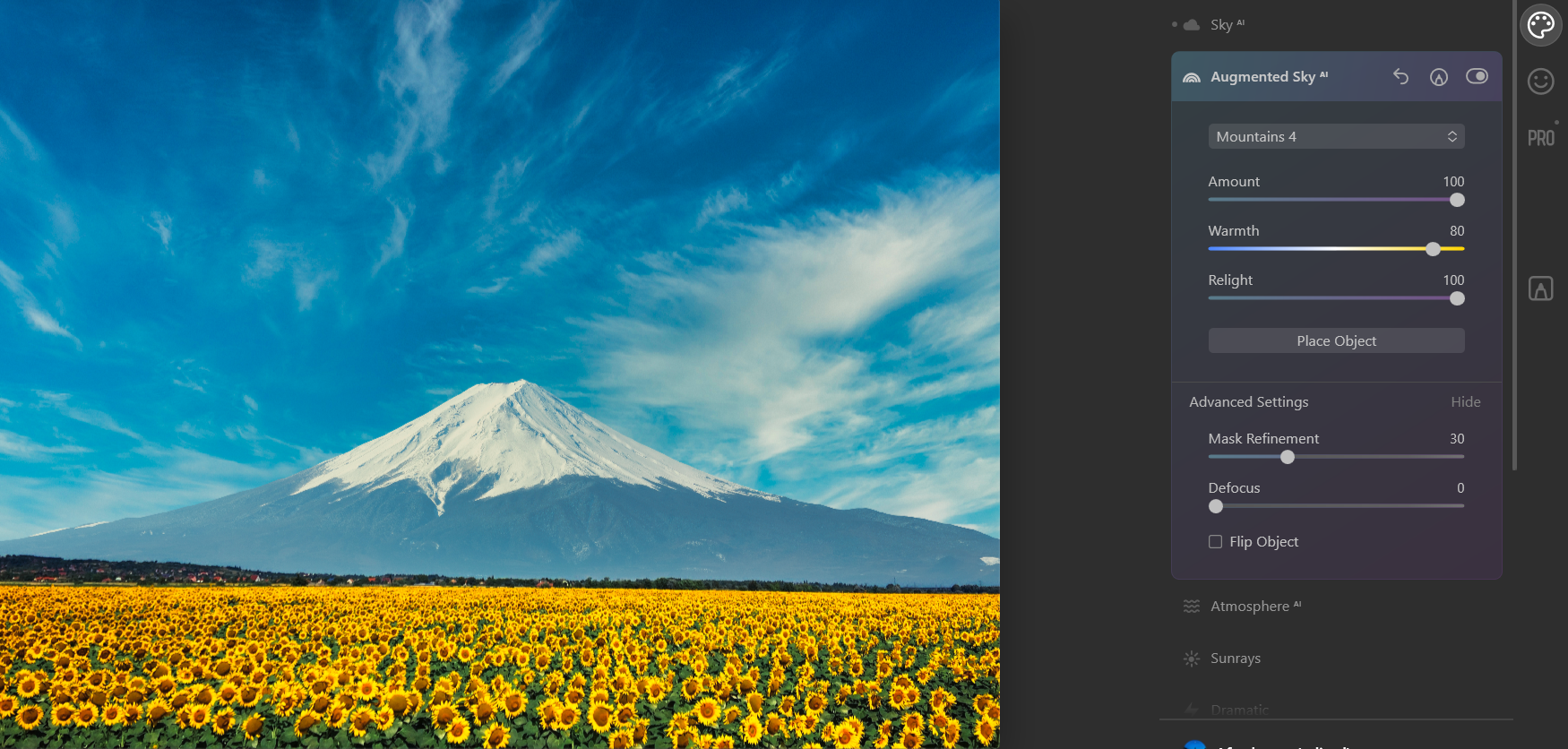 Выбор Augmented Sky — скриншот