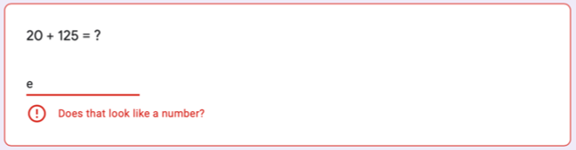 Пример пользовательского сообщения об ошибке, отображаемого участнику