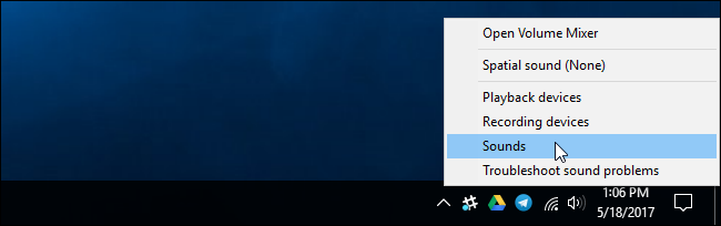 Список событий в окне «Звуки», где выделено событие «Навигация» и доступно поле выбора звука