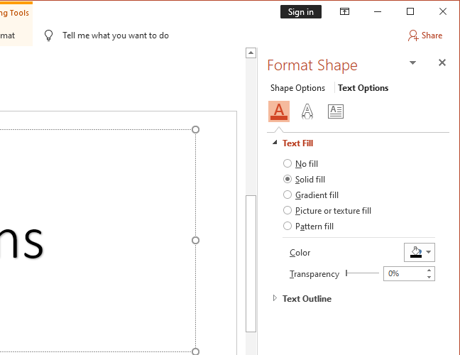 Появится панель