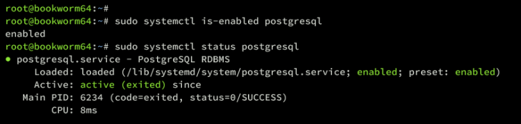 Проверка PostgreSQL