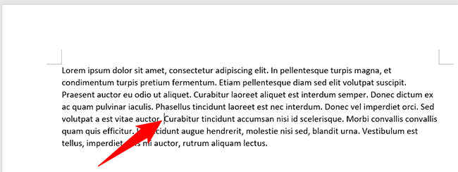 Выберите место вставки разрыва страницы