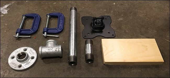 Набор инструментов и материалов для изготовления кронштейна